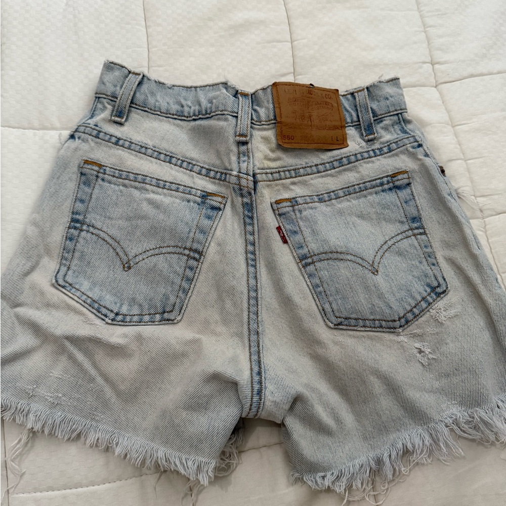 Levi's Women's Faded Blue Jean Shorts